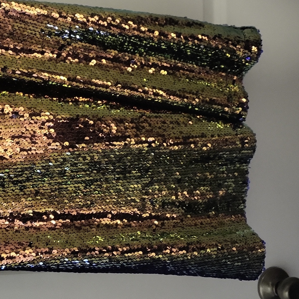 Holiday Gold Mini Party Dress - Picture 6 of 6